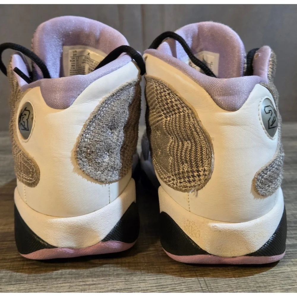 Nike Air Jordan 13 Shoes Youth Size 3Y Gray Houndstooth Basketball